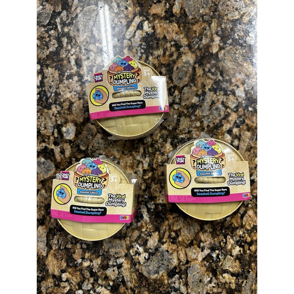 RMS Crazy Fun MYSTERY DUMPING Seashell Edition Viral Squishy Toy Lot 3 SEALED